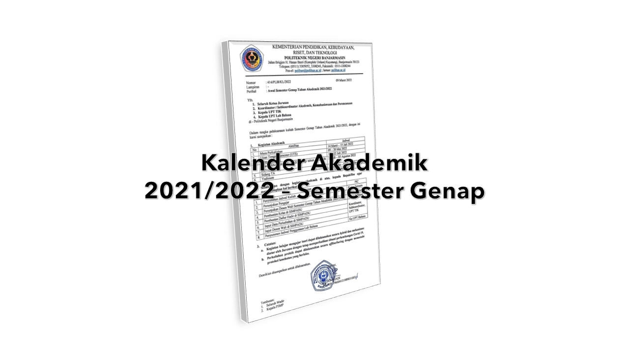 Kalender Akademik 2021/2022 Untuk Semester Genap - Politeknik Negeri ...